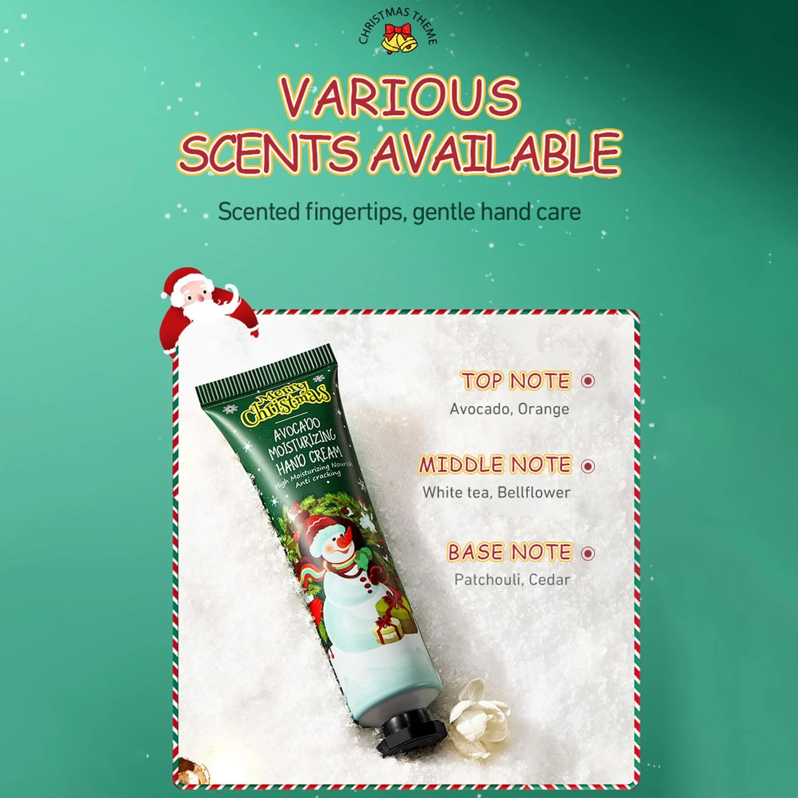 Крем для рук Різдвяний міні набір 30 г x 5, Зволожуючий, фото №5