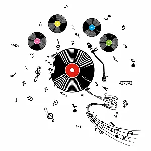 Наклейка на стіну OLYCRAFT Music Tabs Музичні ноти 39 x 80 см - Фото 1