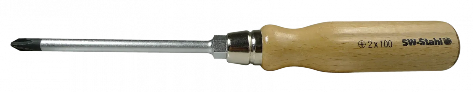 Отвертка с деревянной ручкой SW-STAHL 30752L, крестовая, PZ2 x 100 мм, фото №1