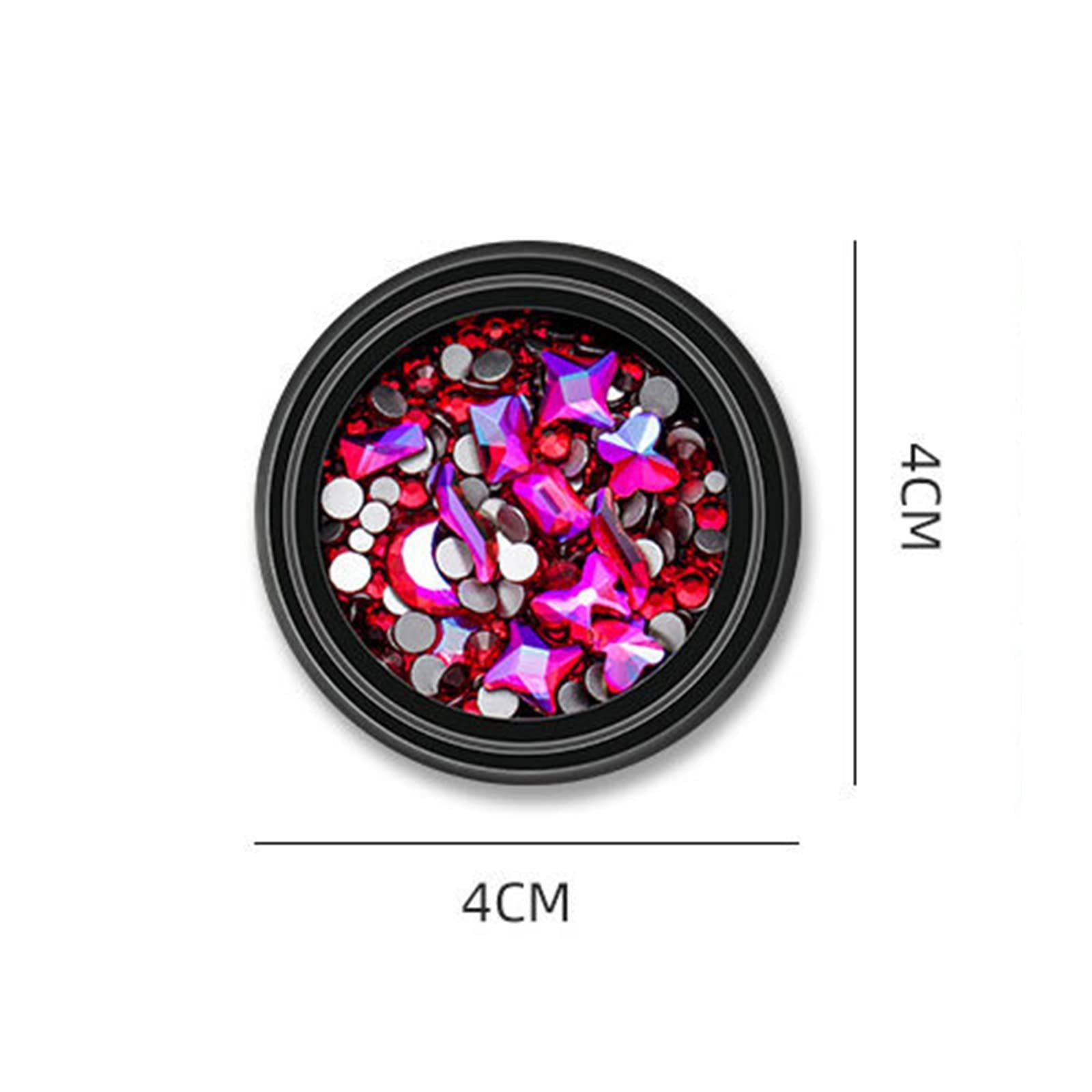 Стрази для нігтів Різні форми Блискучі Скляні декоративні аксесуари з коробкою, фото №2