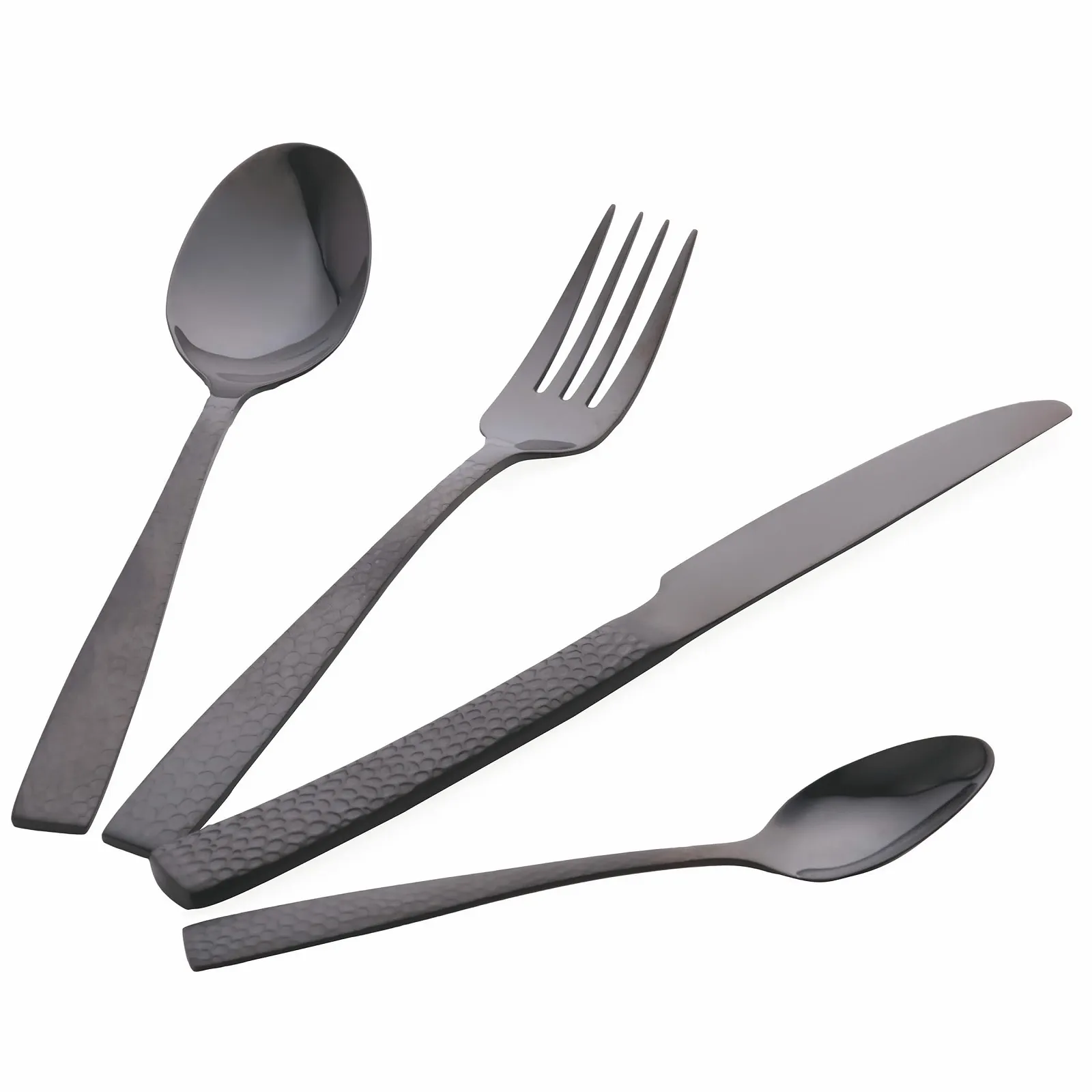 Набір столових приборів Bali Sibilla Полірована нержавіюча сталь, 24 предмети, ручки з кованим ефектом, фото №3 Набір столових приборів Bali Sibilla Полірована нержавіюча сталь, 24 предмети, ручки з кованим ефектом, фото №3