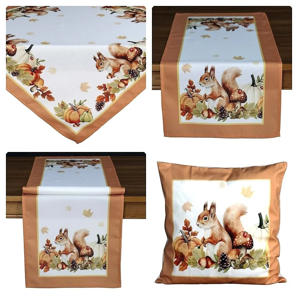 Ранер/Скатертина/Подушка Squirrel 40 x 90 см Різнокольоровий теракотовий, фото №1