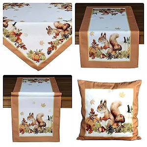Купити Ранер/Скатертина/Подушка Squirrel 40 x 90 см Різнокольоровий теракотовий - Фото 1 Ранер/Скатертина/Подушка Squirrel 40 x 90 см Різнокольоровий теракотовий - Фото 1