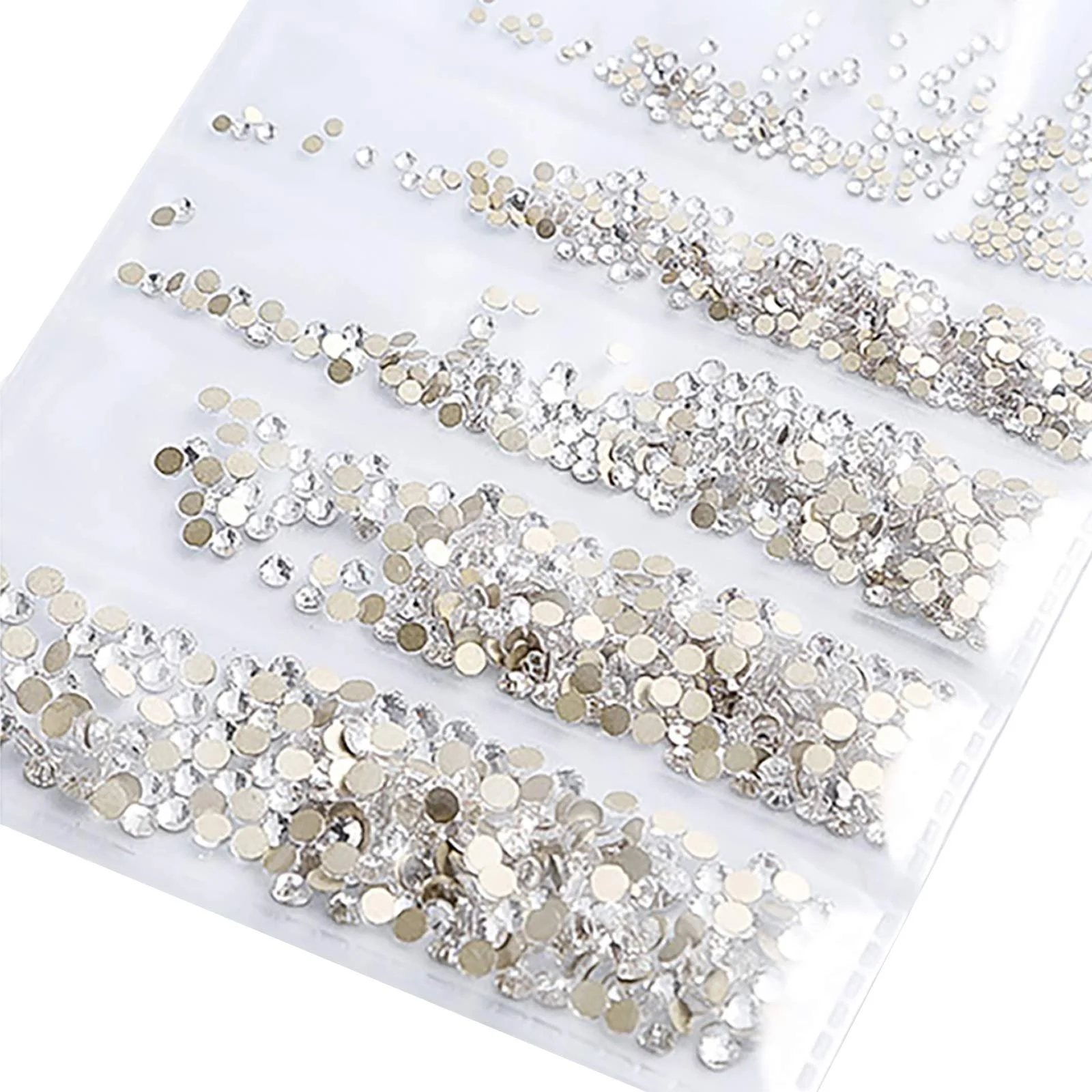 Стразы для ногтей Jie Du 1440 шт., прозрачные AB-бриллианты, смешанные цвета, фото №1