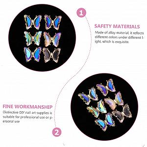 Украшение для ногтей Бабочка FRCOLOR 36 шт., подвеска для маникюра, стразы, украшения для ногтей, бриллиантовые орнаменты, украшения для маникюра, аксессуары для ногтей, 3D цинк synthetic.ua - Фото 1