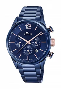 Мужской Хронограф Lotus 18680/2, сине-розовый, браслет - Фото 1