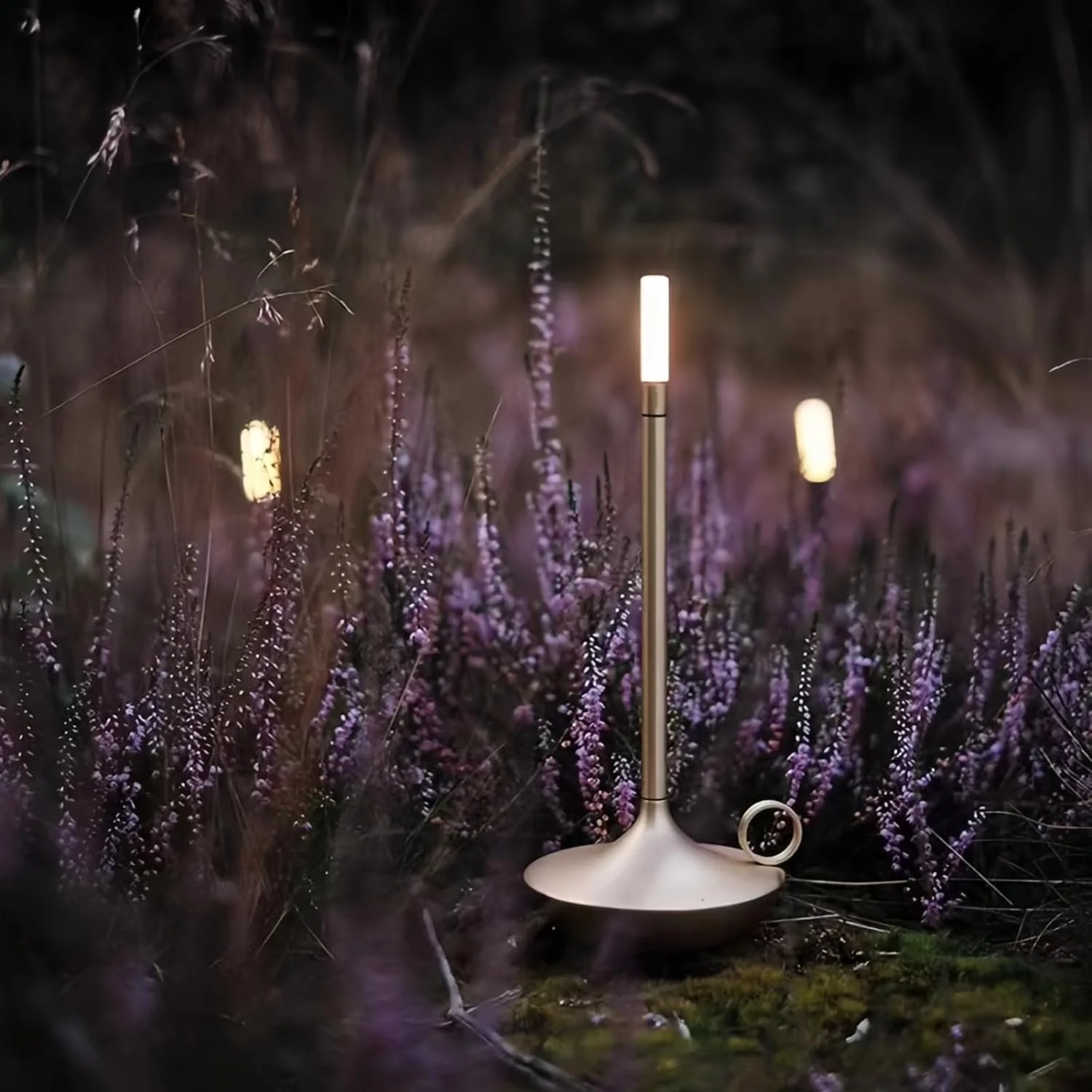 Настільна лампа Cuifati LED Бездротова Сенсорна 3 рівні яскравості Димована Золотиста, фото №6