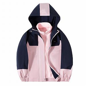 Софтшелл куртка KQIVAM, водонепроницаемая детская 3-в-1 с флисовой подкладкой на молнии - Фото 1