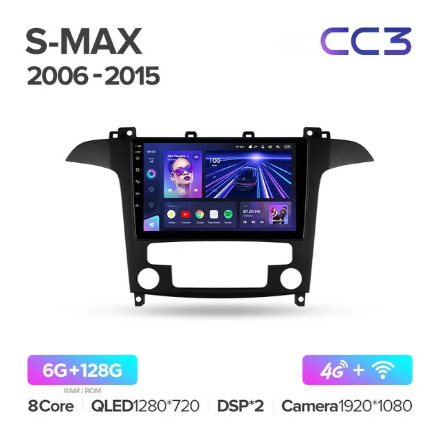 Штатна магнітола Teyes CC3 6GB+128GB 4G+WiFi Ford S-Max (2006-2015), фото №1 Штатна магнітола Teyes CC3 6GB+128GB 4G+WiFi Ford S-Max (2006-2015), фото №1