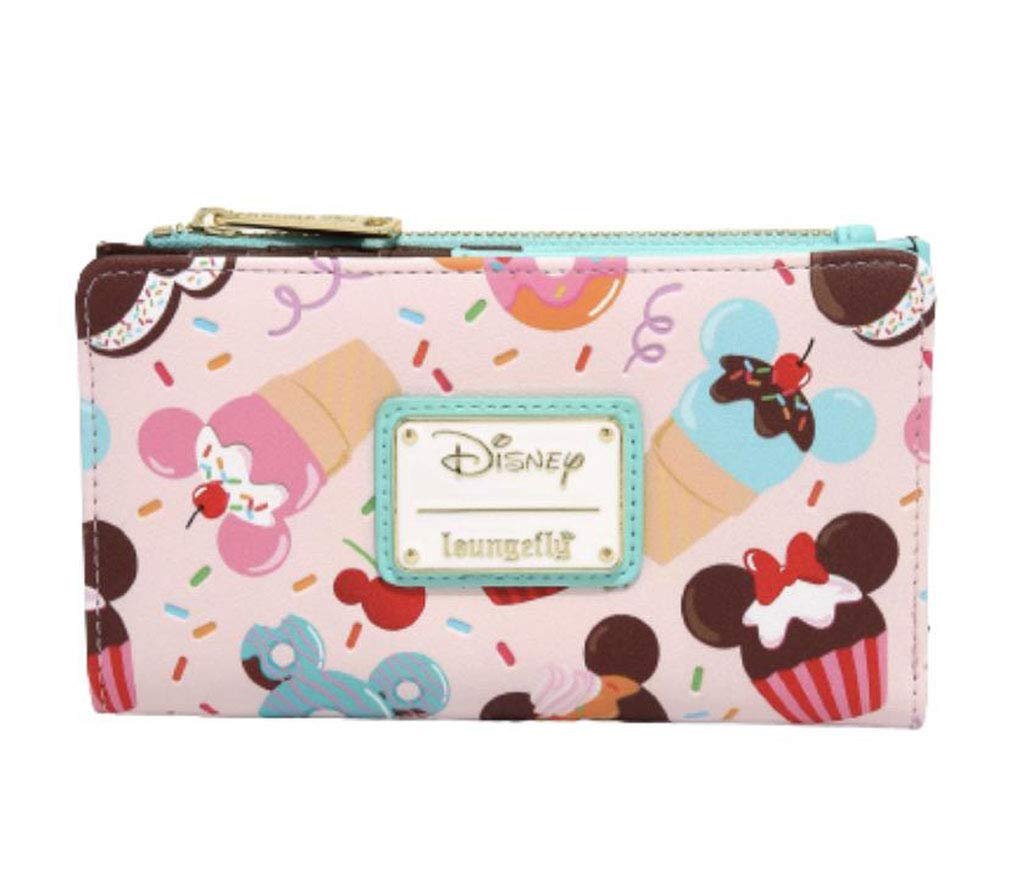 Кошелек Loungefly Mickey and Minnie Mouse Sweets Flap, Розовый, фото №1