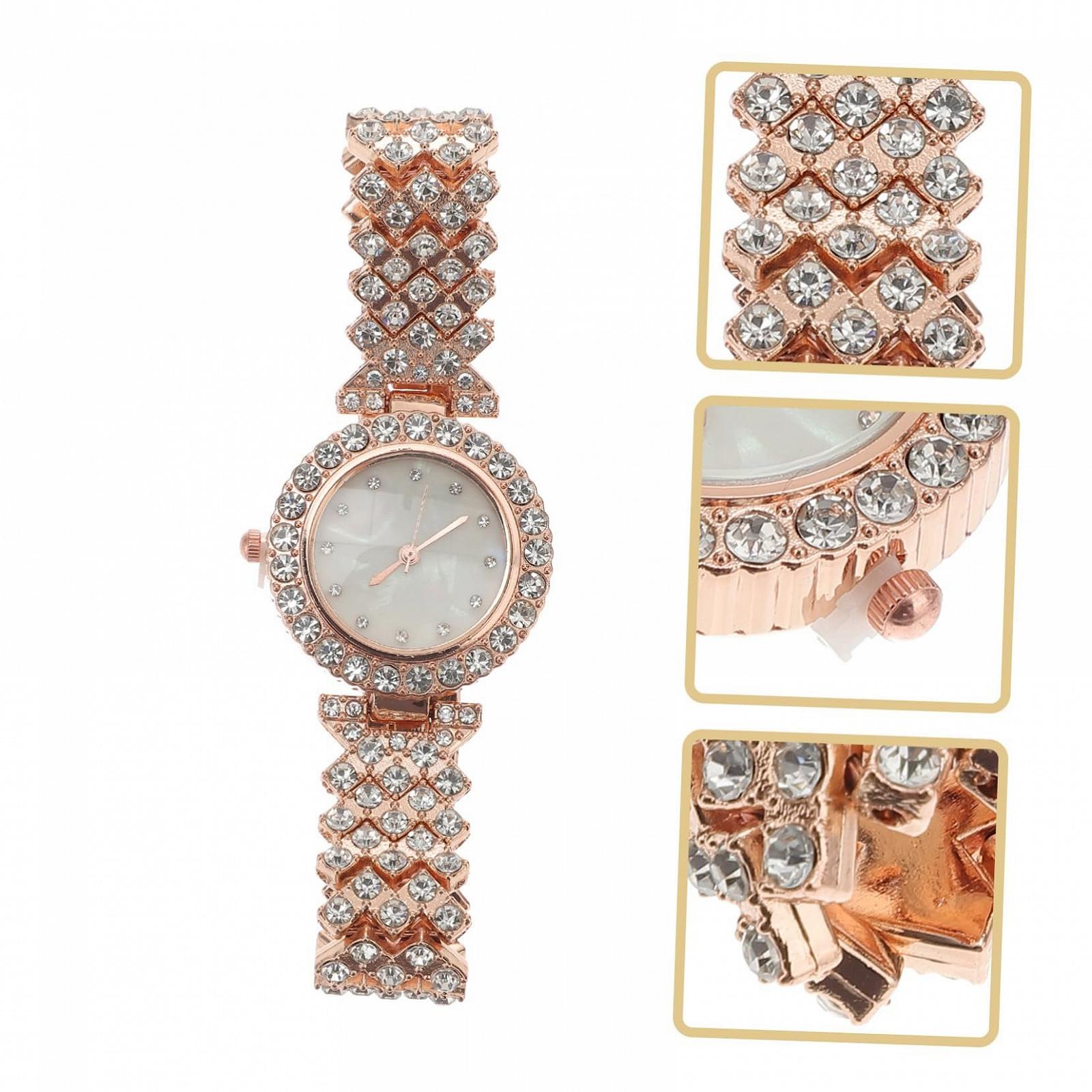 Женские часы PartyKindom с цирконием, износостойкие, регулируемый браслет, фото №7