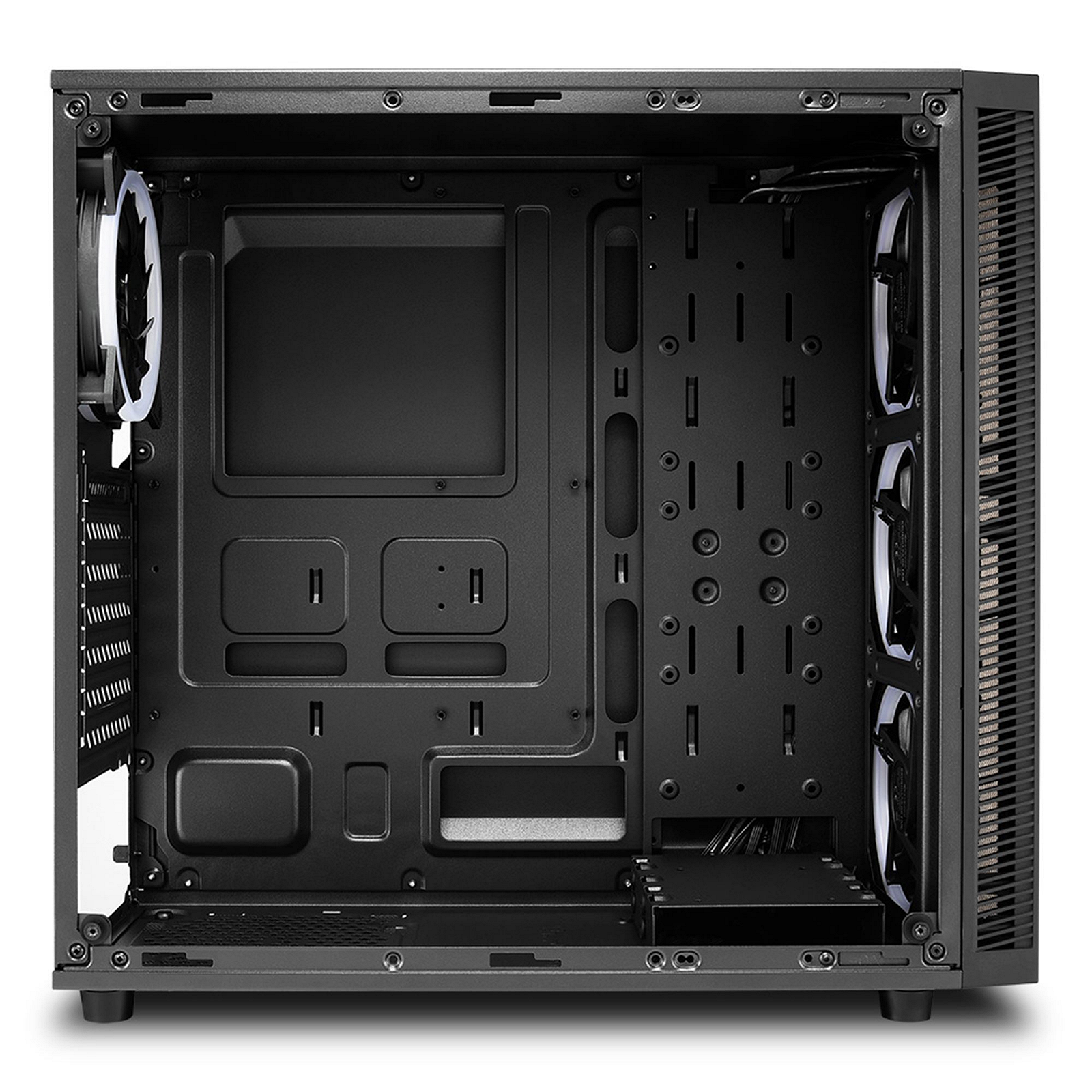 Корпус Sharkoon TG4 RGB / без БЖ / Midi-Tower / 4x120mm RGB / ATX / USB 3.0 / Чорний, фото №5 Корпус Sharkoon TG4 RGB / без БЖ / Midi-Tower / 4x120mm RGB / ATX / USB 3.0 / Чорний, фото №5