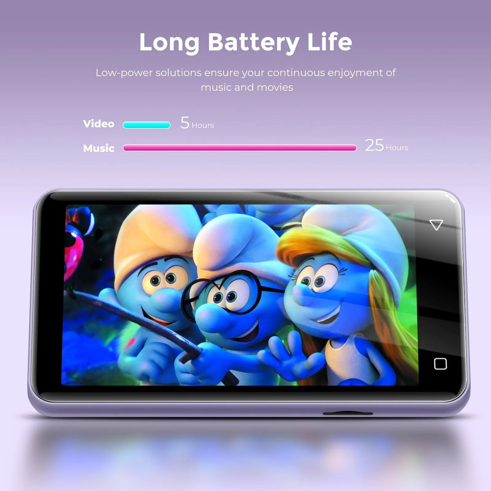 MP3-плеер Innioasis 80 GB с Bluetooth и WiFi, со Spotify, Spotify Kids, Pandora, Audible, 4.0-дюймовый сенсорный экран Фиолетовый, фото №8