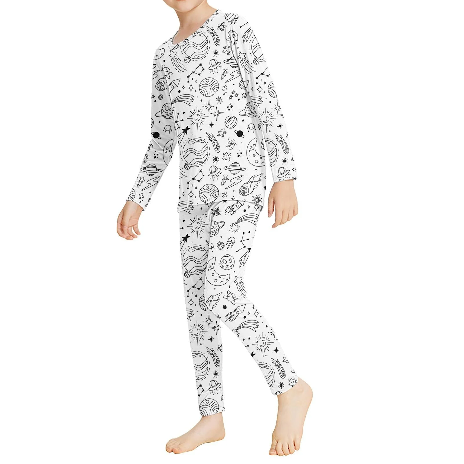 Детский комплект пижамы для мальчиков с ручной росписью, фото №4 Детский комплект пижамы для мальчиков с ручной росписью, фото №4