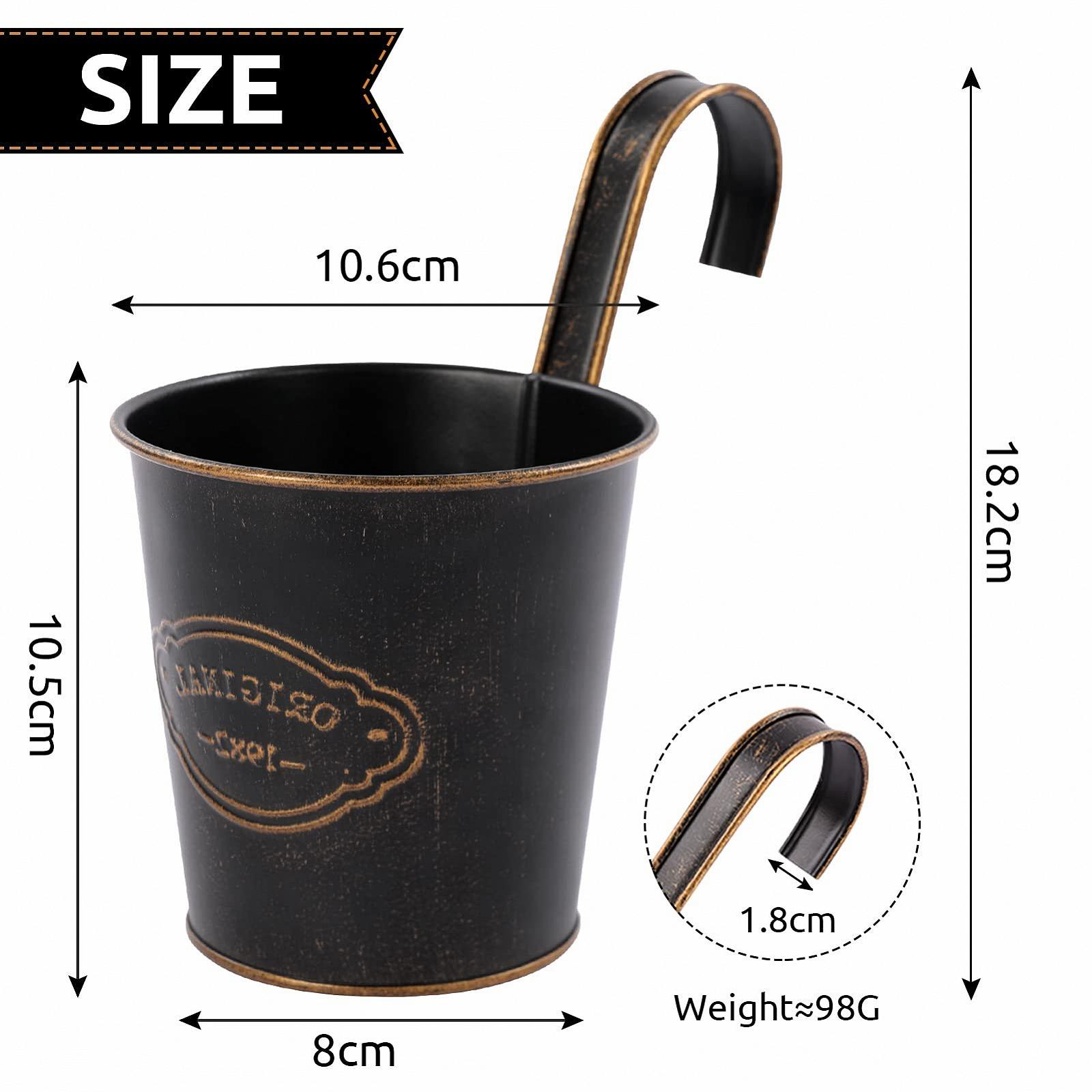 Підвісні горщики металеві балконні з дренажним отвором набір із 4 шт. вінтаж, фото №7 Підвісні горщики металеві балконні з дренажним отвором набір із 4 шт. вінтаж, фото №7