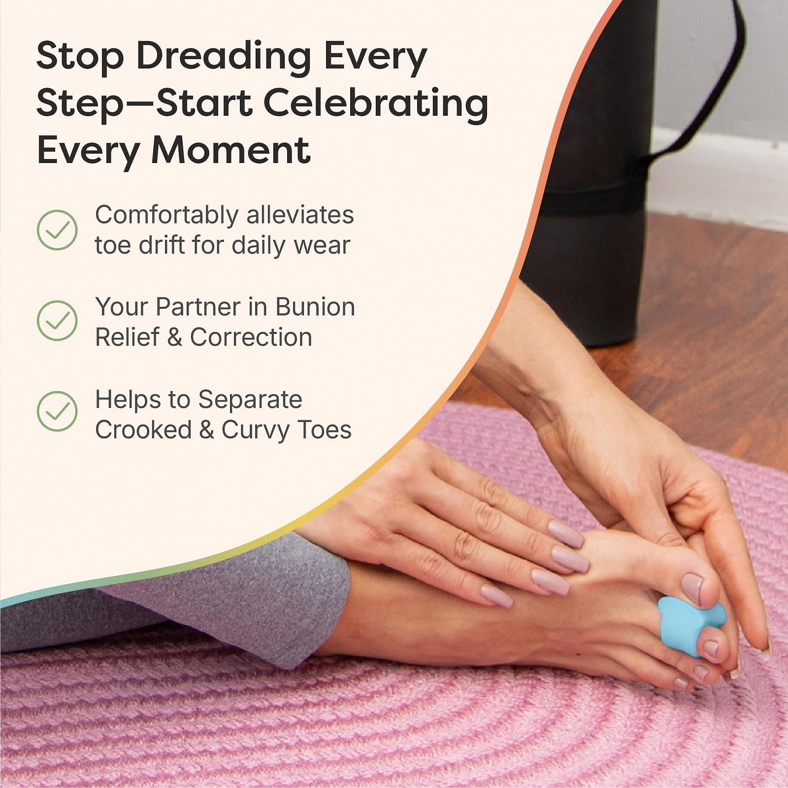 Роздільник для пальців ніг ZenToes гелевий для перекриваючихся пальців, 4 штуки (синій), фото №4