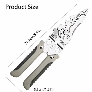 Многофункциональный стриппер, кримпер и кабелерез IUSOT 1 шт. серый synthetic.ua - Фото 1