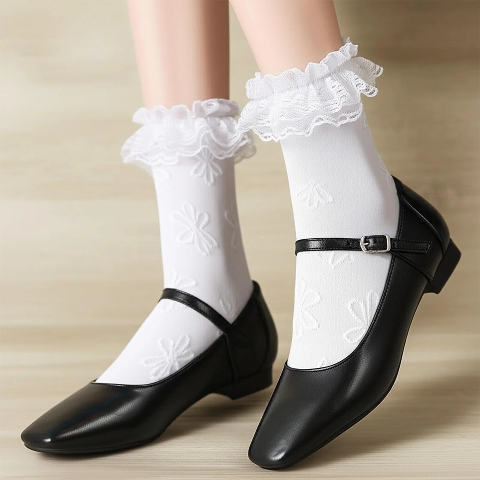 Шкарпетки з рюшами Білий, фото №7