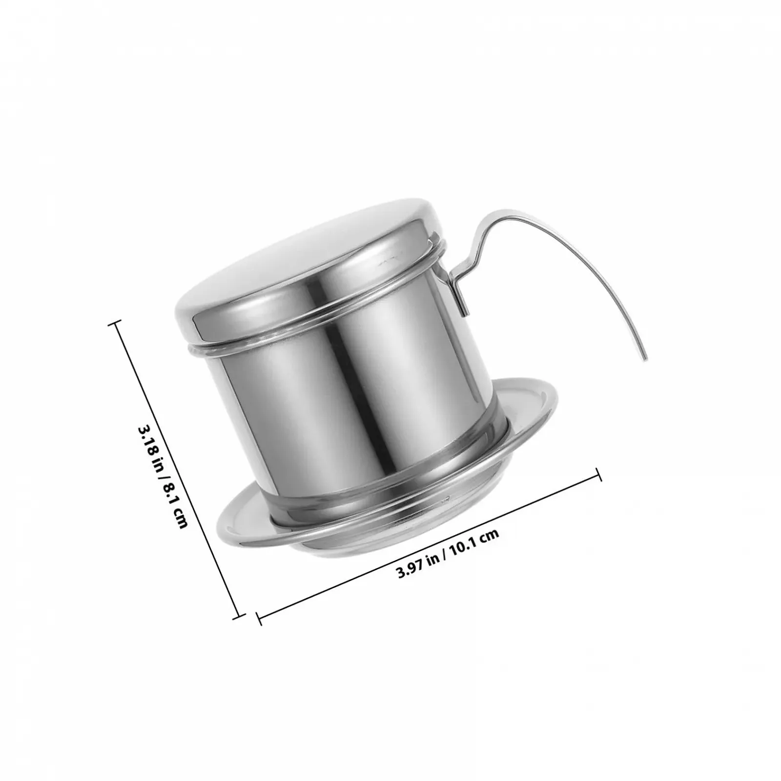 В’єтнамська кавоварка Ipetboom з нержавіючої сталі, багаторазового використання з ручкою, стильний кавовий фільтр, фото №2