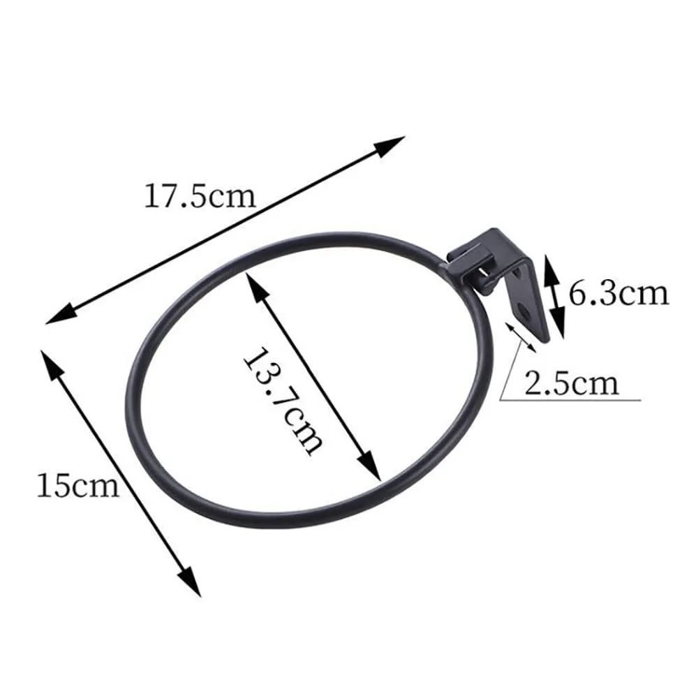 Держатели для цветочных горшков Кольца Набор 3 шт 6 дюймов Настенные Черные, фото №2