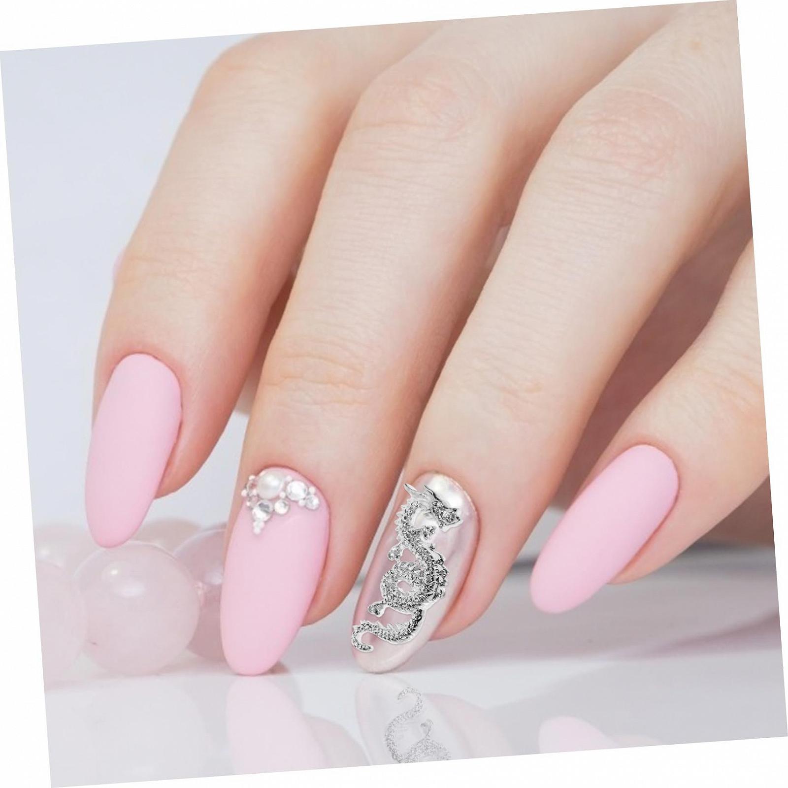 Підвіска для нігтів Healeved Dragon, сріблястий сплав,, фото №4