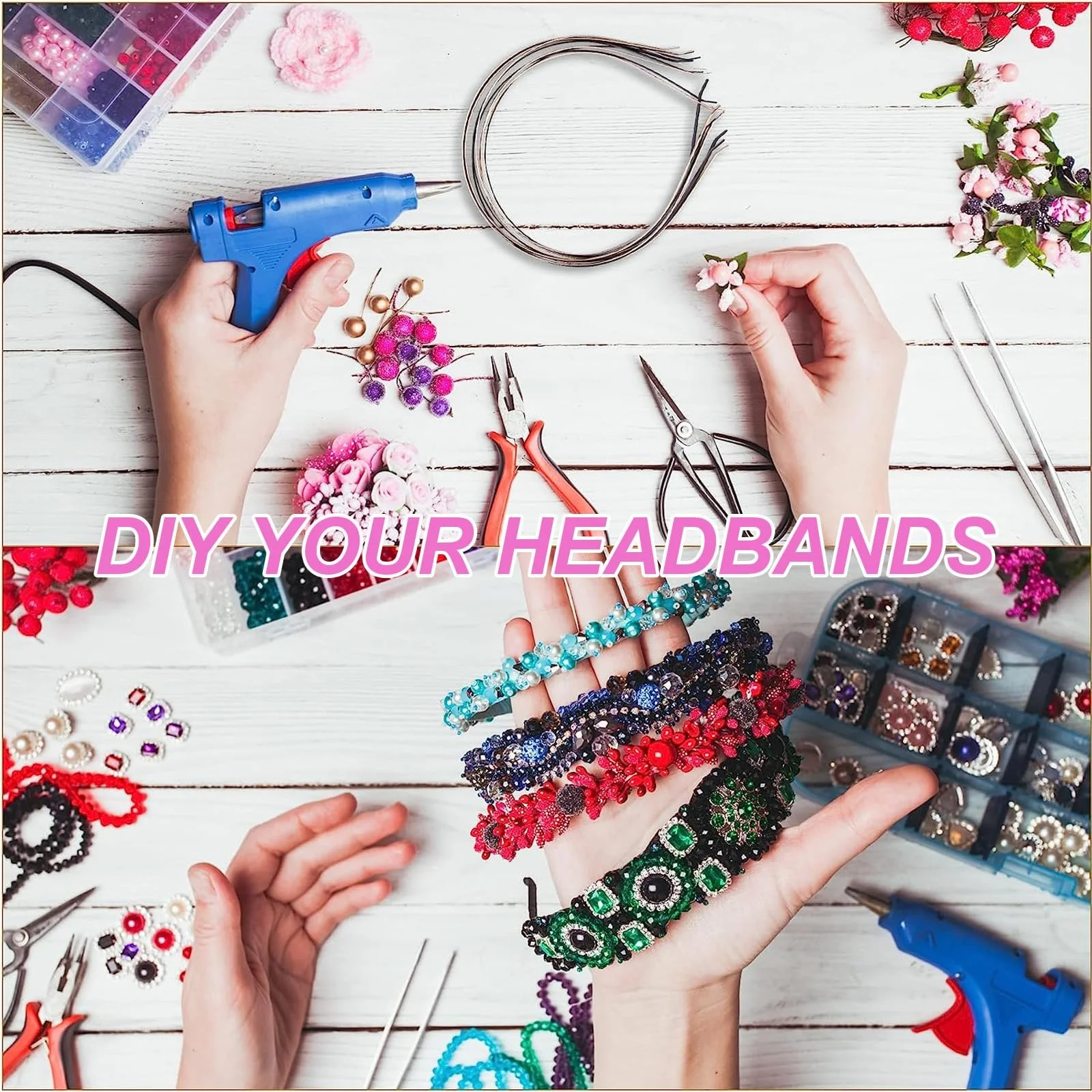 Обруч Металлический 8 x Золотой + 8 x Серебряный + 8 x Черный, фото №5