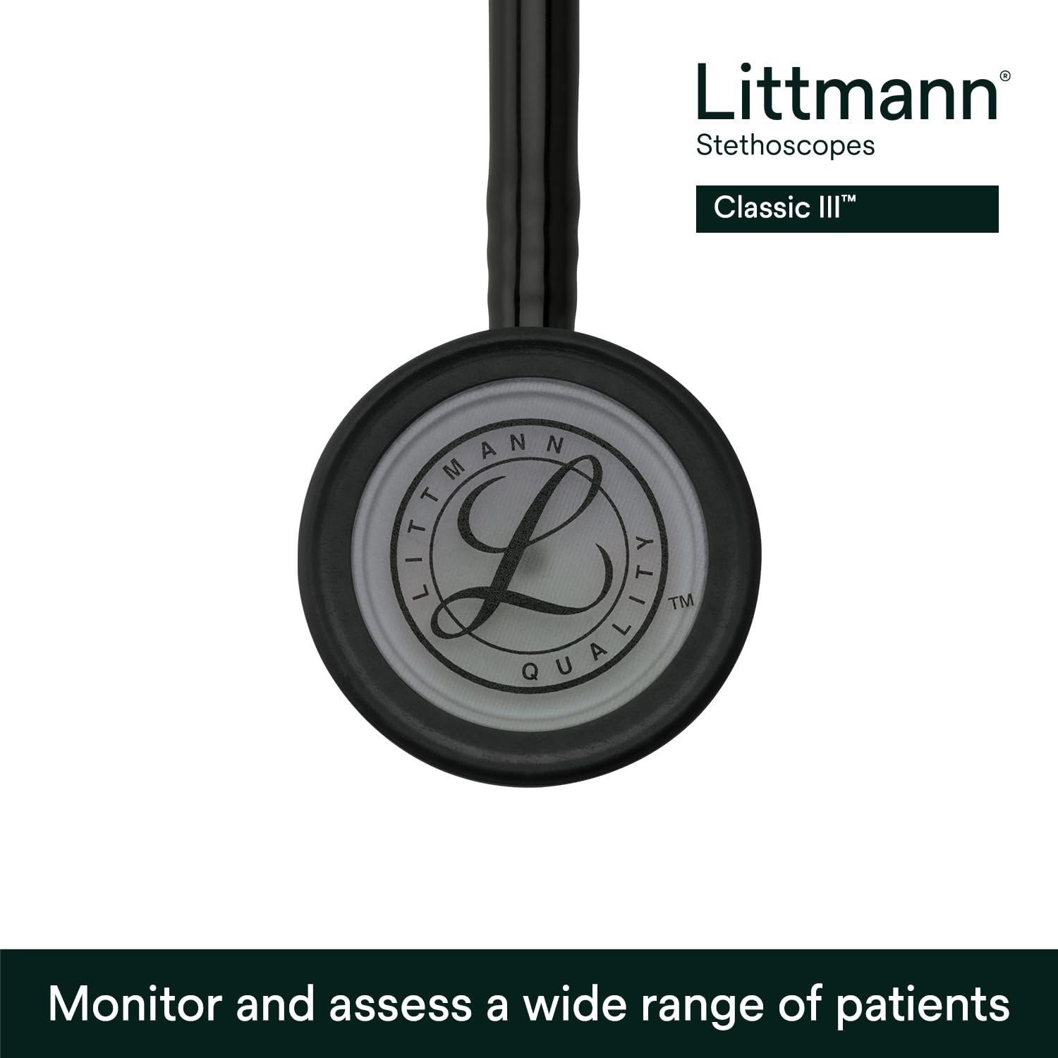 Стетоскоп 3M Littmann Classic III 69см Чорний, фото №4