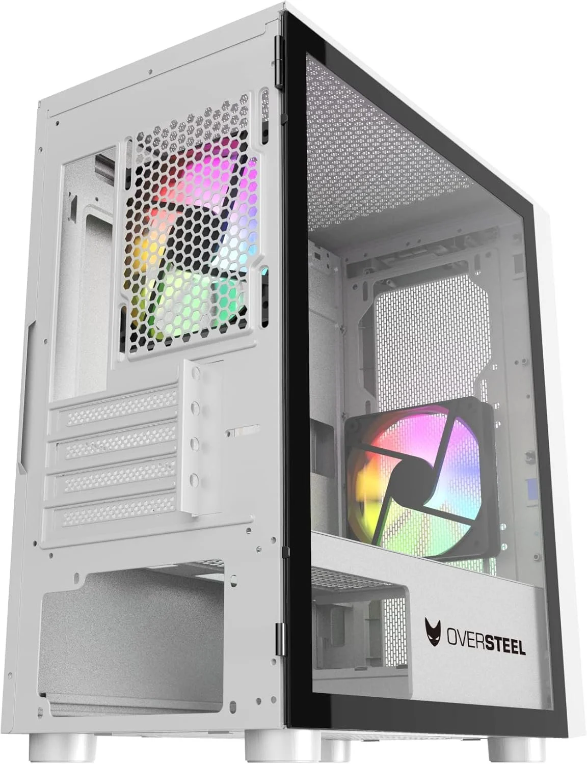 Корпус для ПК Oversteel AERIS / RGB / Без БЖ / Білий, фото №4 Корпус для ПК Oversteel AERIS / RGB / Без БЖ / Білий, фото №4