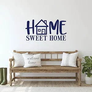 Наклейка на стіну GRAZDesign Home Sweet Home Сріблясто-сіра 58 x 30 см - Фото 1