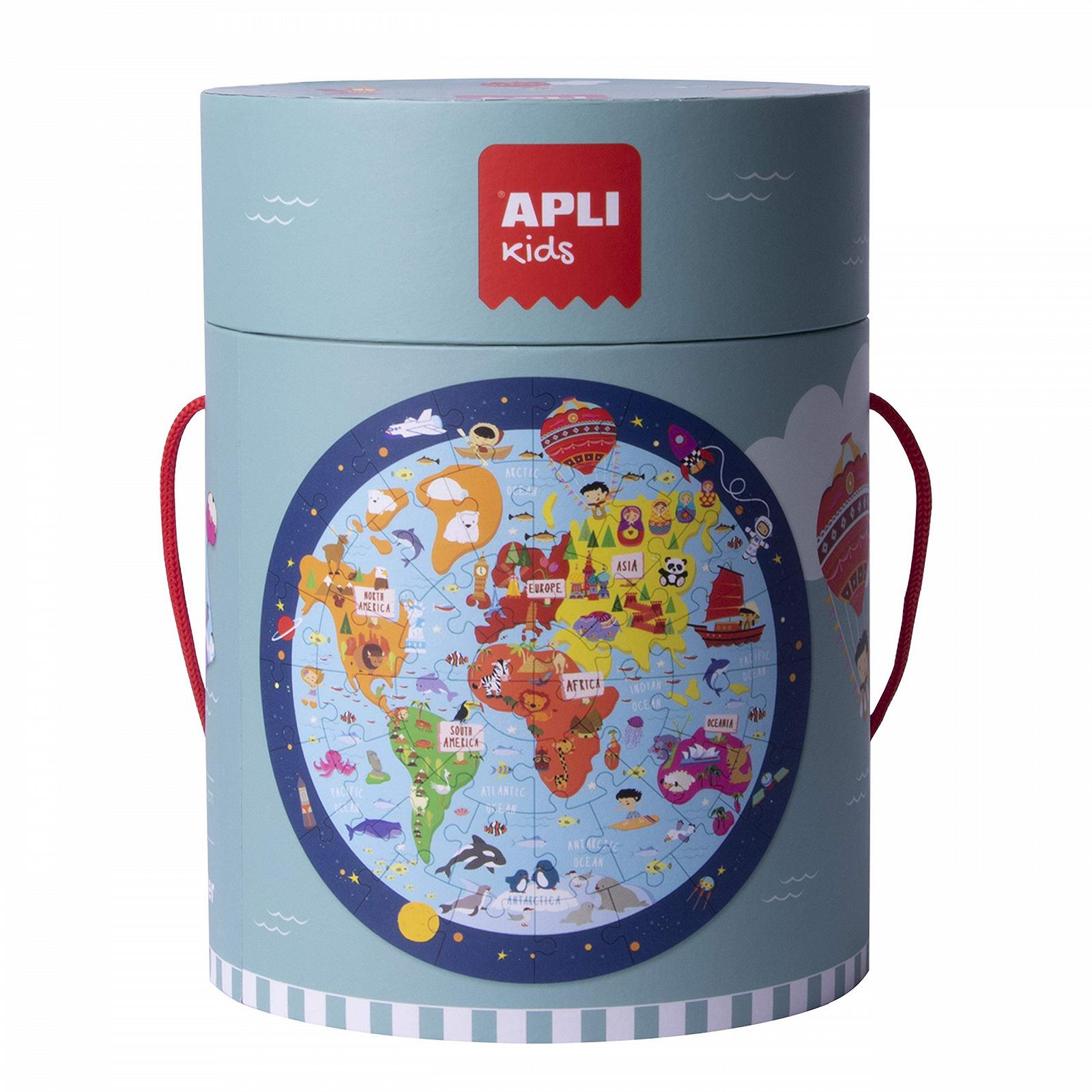 Пазлы круглые APLI Kids World Map 48 элементов, фото №1 Пазлы круглые APLI Kids World Map 48 элементов, фото №1