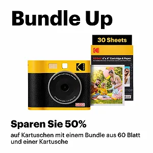 Фотокамера мгновенной печати и фотопринтер 2-в-1 KODAK Mini Shot 4 ERA 4PASS 10 x 10 см + 10 Sheets + 60-Sheet Cartridge Black synthetic.ua - Фото 1