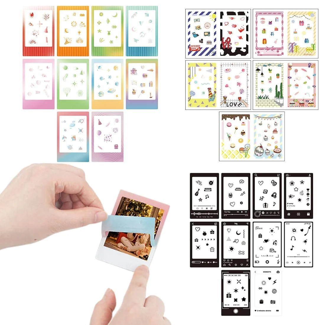 Наклейки для рамок фото Fujifilm Instax Mini 12/11/9/8/7S/70/40/50S/90 EVO Pack of 30, фото №1