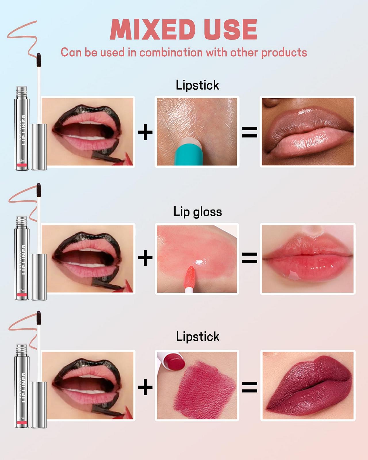 Набор Peel Off Lip Liner 2 цвета Lip Tint Peel Off Lip Liner 3+4, фото №5