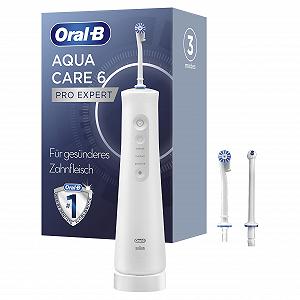 Ирригатор Беспроводной Oral-B AquaCare 6, 3 сменные насадки, Белый/Серый и Зубная щетка Электрическая Genius X, 6 режимов чистки, Искусственный интеллект и Bluetooth App, Черный synthetic.ua - Фото 1