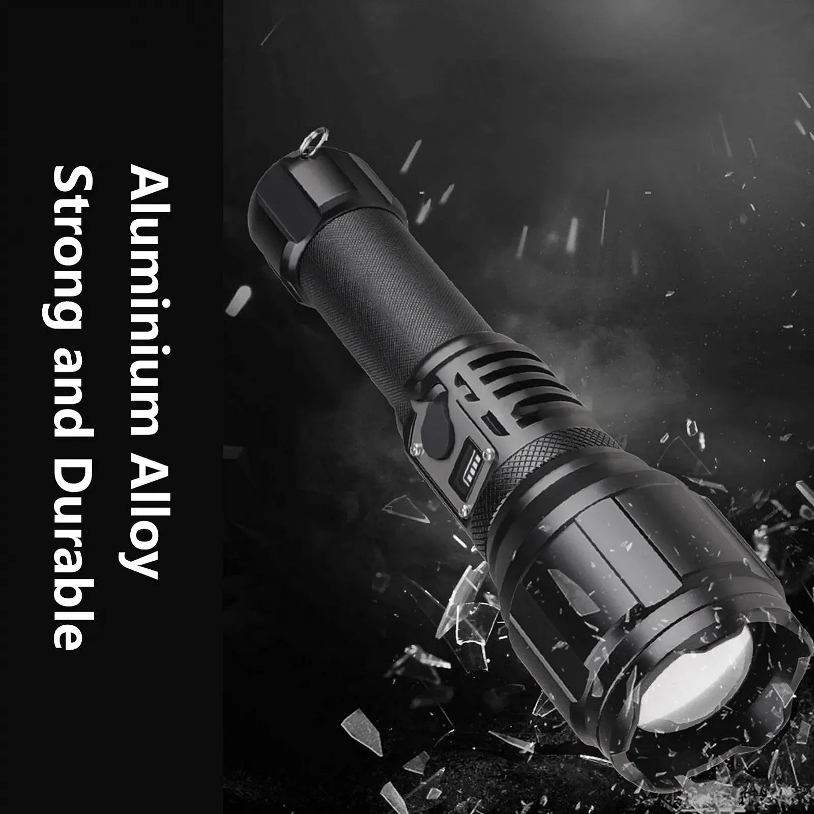 Ліхтар LED Type C Ручний Регульований Фокус 5 Режимів Чорний, фото №7