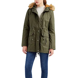 Пальто Petalum Зимове з капюшоном, Бавовна, Тепла - Фото 1