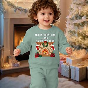 Толстовка Generisch Детская с длинными рукавами Худи для мальчиков и девочек Повседневный пуловер Мягкая удобная теплая флисовая подкладка Зимняя рождественская праздничная одежда n42 synthetic.ua - Фото 1