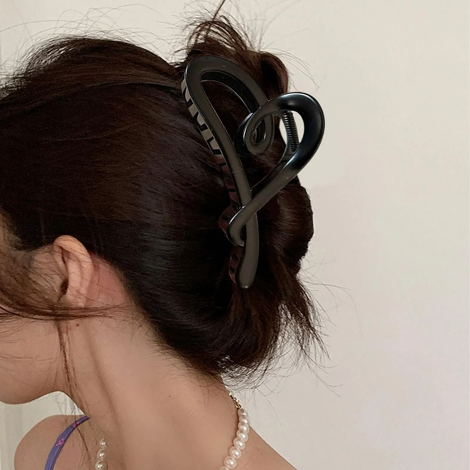 Заколка для волос в форме сердца с коготками Elegant of Love с прочным удержанием, матовая, фото №5