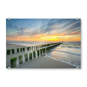 Картина на акриловому склі artboxONE Nature Stage on the Beach in Domburg 120 x 80 см - Фото 1