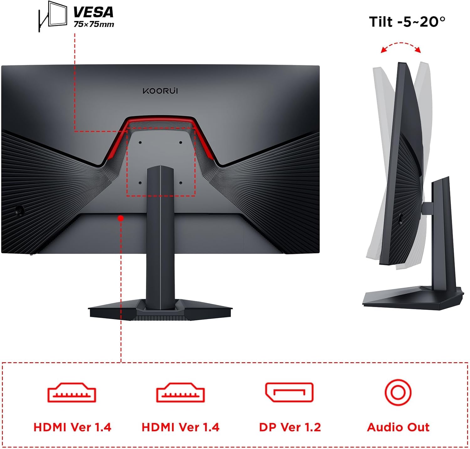 Монитор 24" ‎Koorui Gaming 24E3 Full HD IPS 165 Гц, фото №2