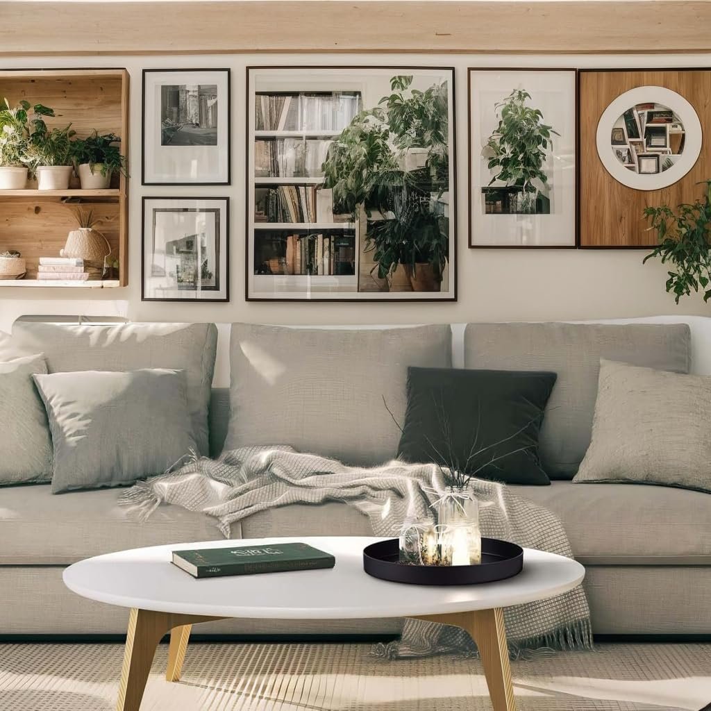 Декоративний піднос Decorative Tray Round Залізо 30 см Чорний, фото №7 Декоративний піднос Decorative Tray Round Залізо 30 см Чорний, фото №7