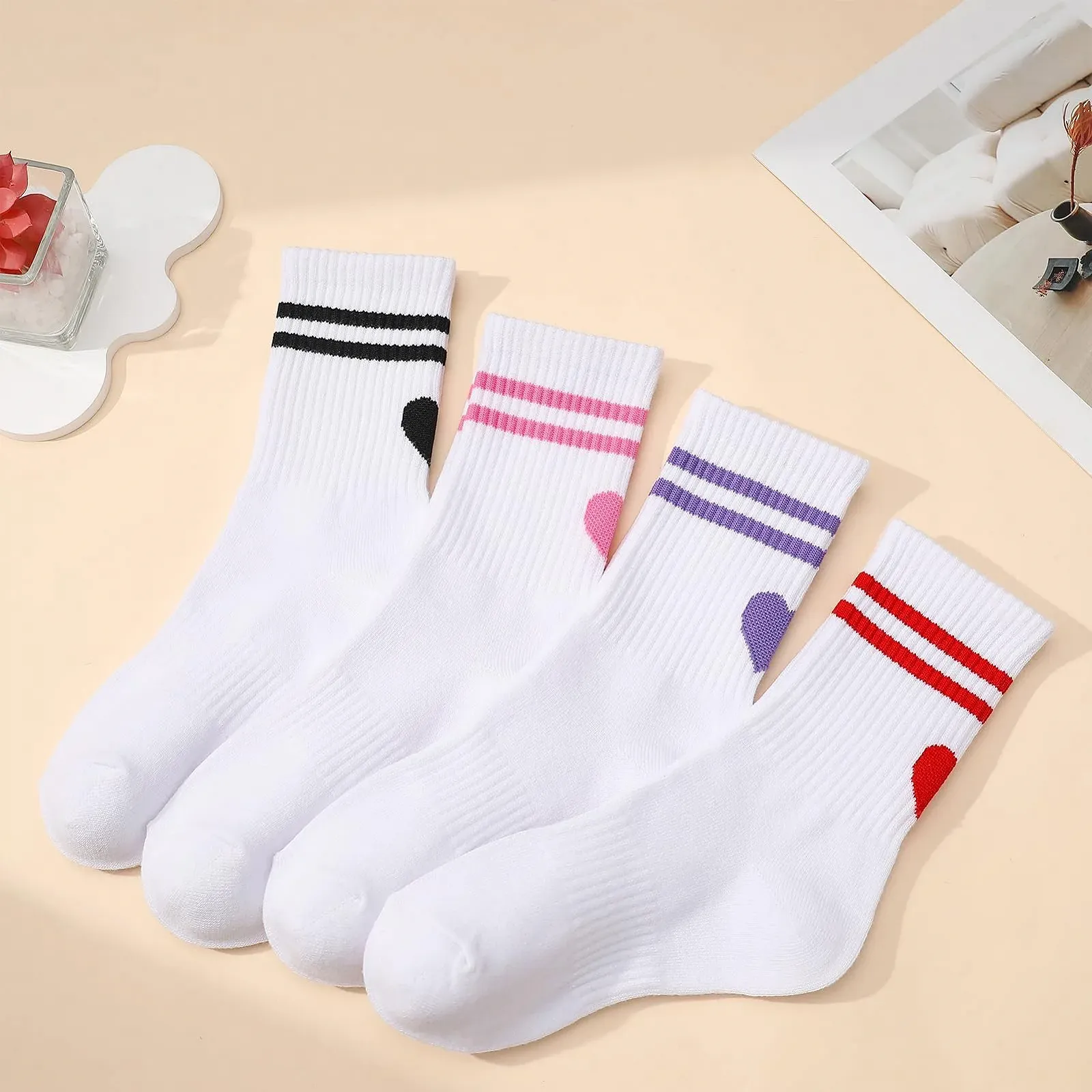 Женские теннисные носки Белый цвет (4 пары), фото №7 Женские теннисные носки Белый цвет (4 пары), фото №7