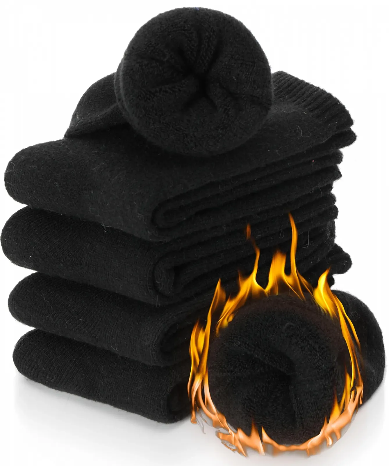 Женские носки из шерсти мериноса PROETRADE Термоноски Теплые толстые носки для походов Дышащие шерстяные носки Подарки Зимние носки 5 пар, фото №1