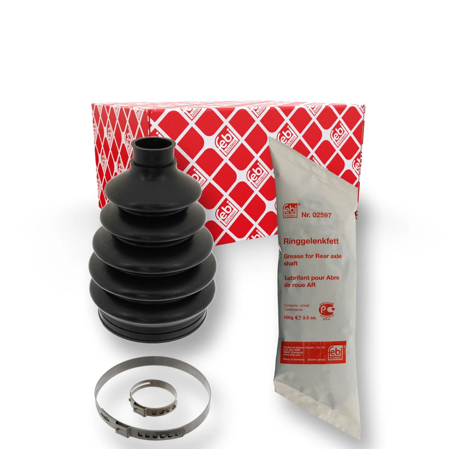 Комплект пильовика, вал приводу FEBI BILSTEIN 27405 для OPEL VAUXHALL, передня вісь, фото №1