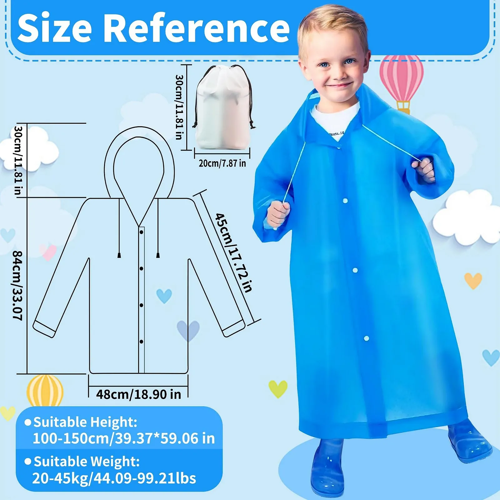 Детское дождевое пончо Domueay, фото №2