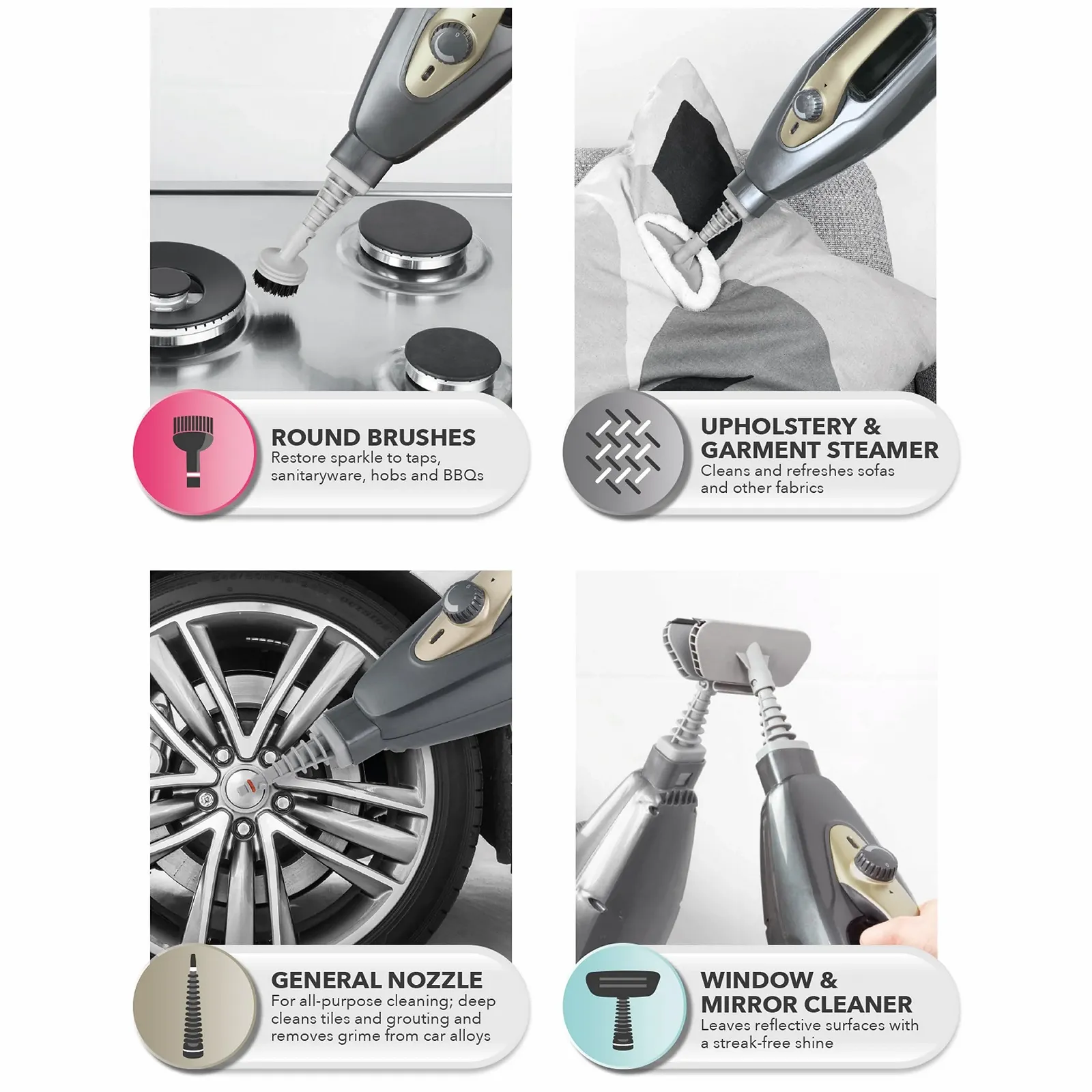 Парова швабра Beldray Titanium 14 in 1 BEL01732TTVDE 1300 Вт 350 мл, фото №7