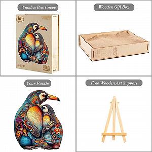 Дерев'яний пазл Penguin 300 деталей 40 x 32,5 см synthetic.ua - Фото 1