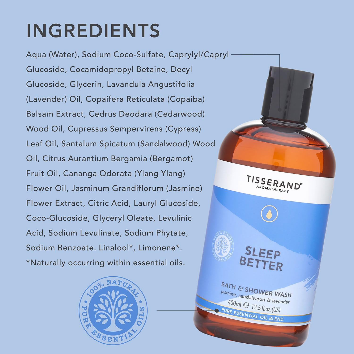 Гель для душу Tisserand Mieux Dormir 400 мл, фото №7