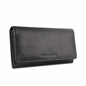 Кошелек bugatti Punto Большой Женский Кожаный 22CC Черный synthetic.ua - Фото 1