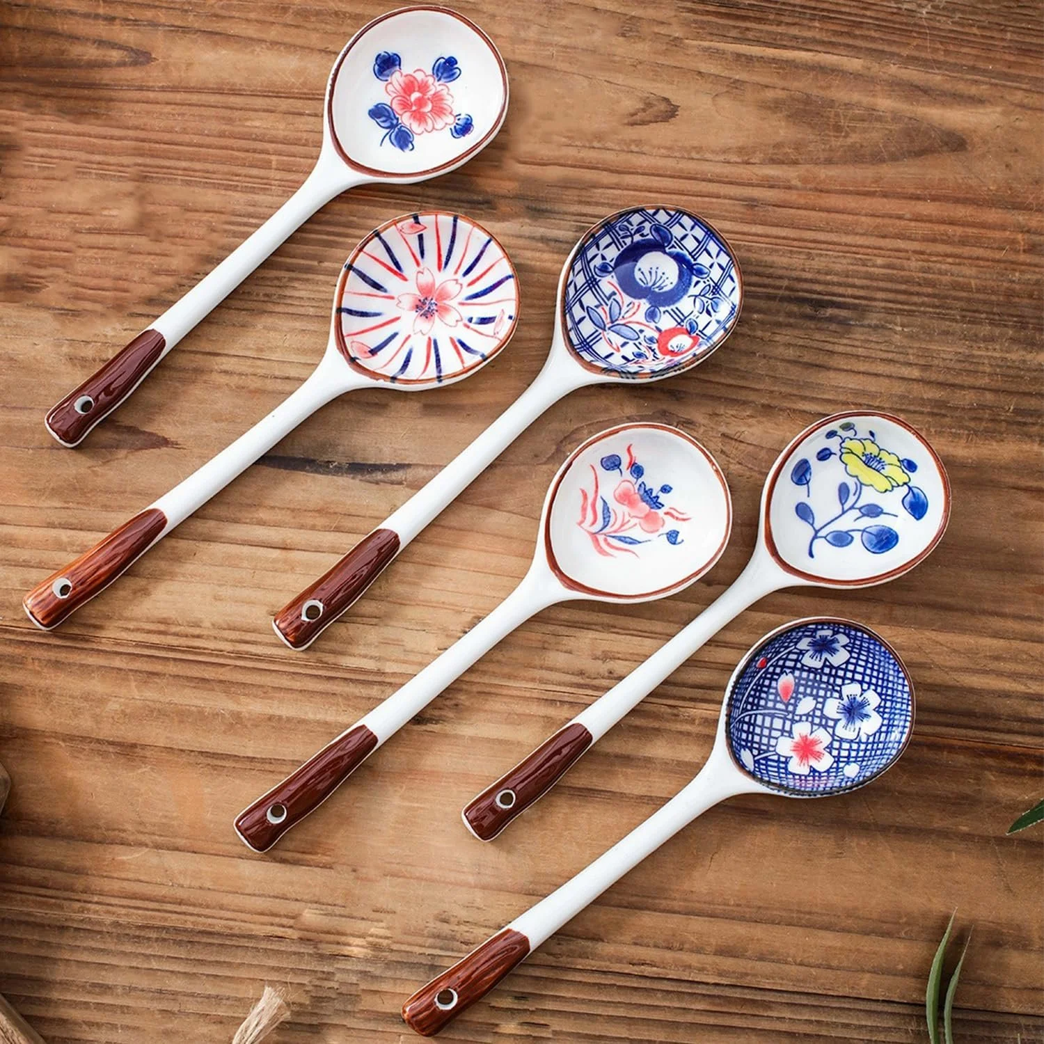 Набір супових ложок (6 шт.) Керамічна азіатська, фото №6